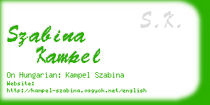 szabina kampel business card